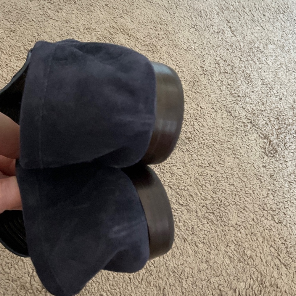 Veronica Beard Navy Suede Woven Loafers - Picture 6 of 9